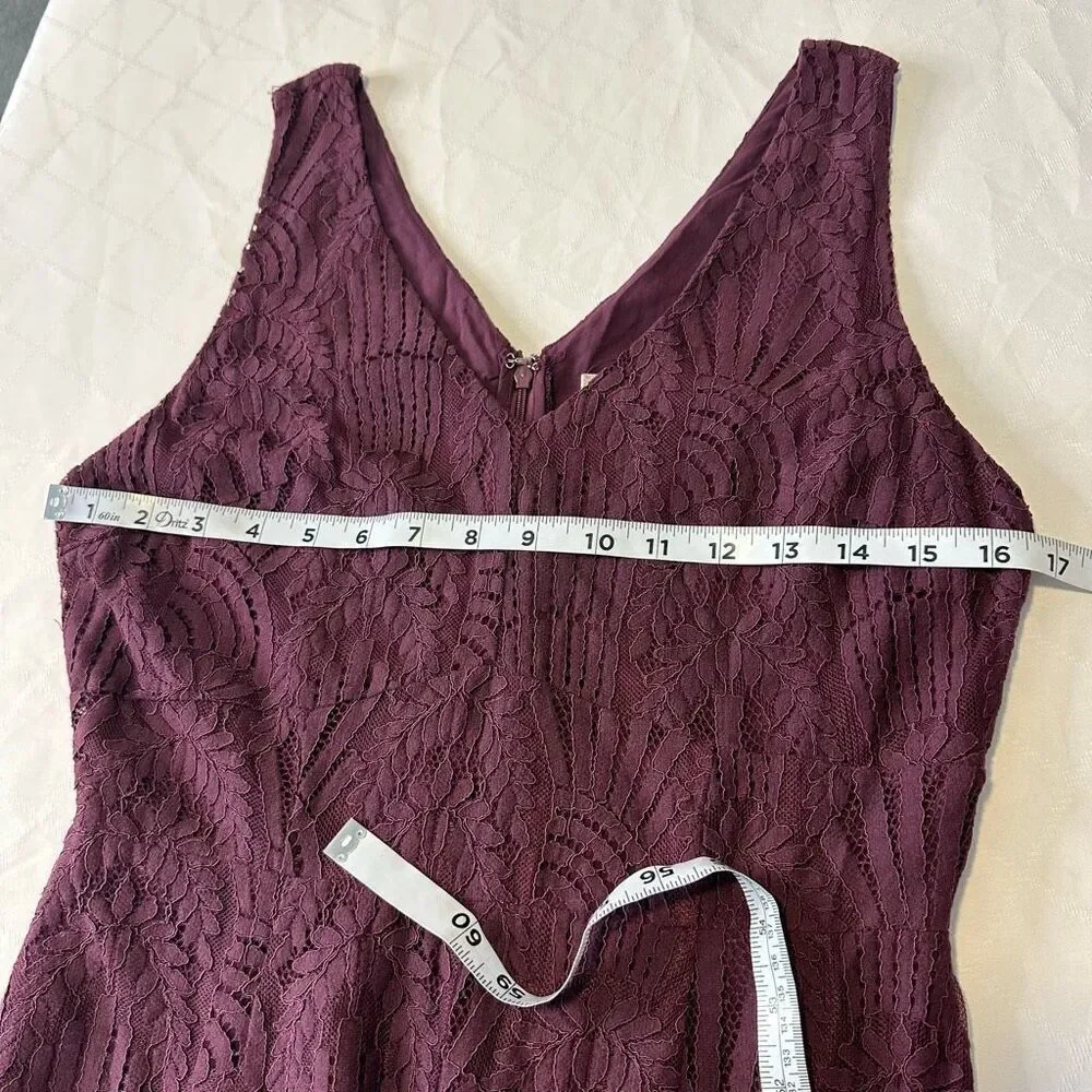 Altar’d State Madie Purple All Over Lace Jumpsuit Romper Womens Medium Boho Chic